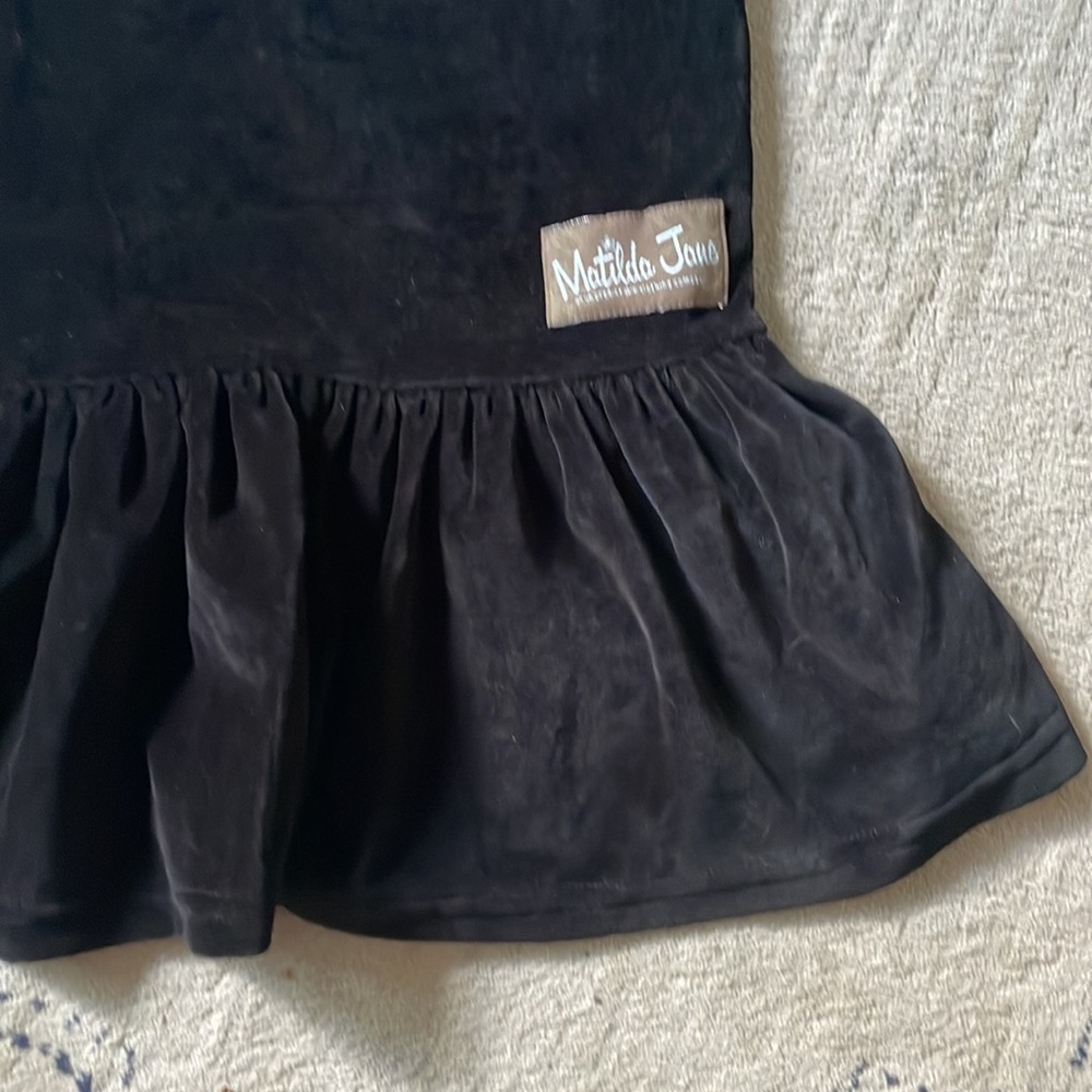 Vintage HTF Matilda Jane Big Ruffle Black Velvet Pant! - Picture 5 of 8